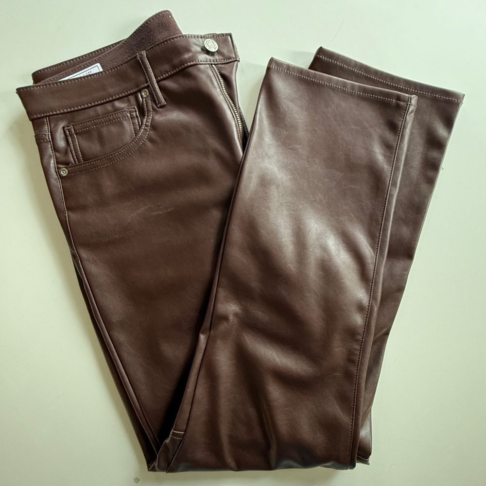 GAP vegan leather vintage slim high rise jeans W size 31 (12)